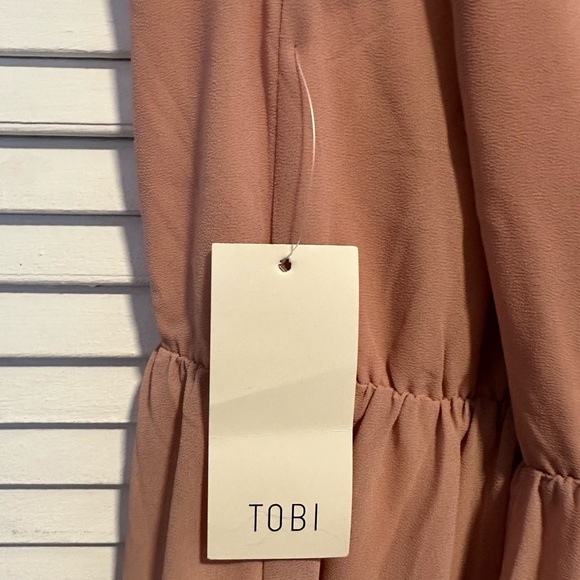 061 NWT ABEGAYLE PLUNGING MAXI DRESS IN ROSE - Picture 8 of 9